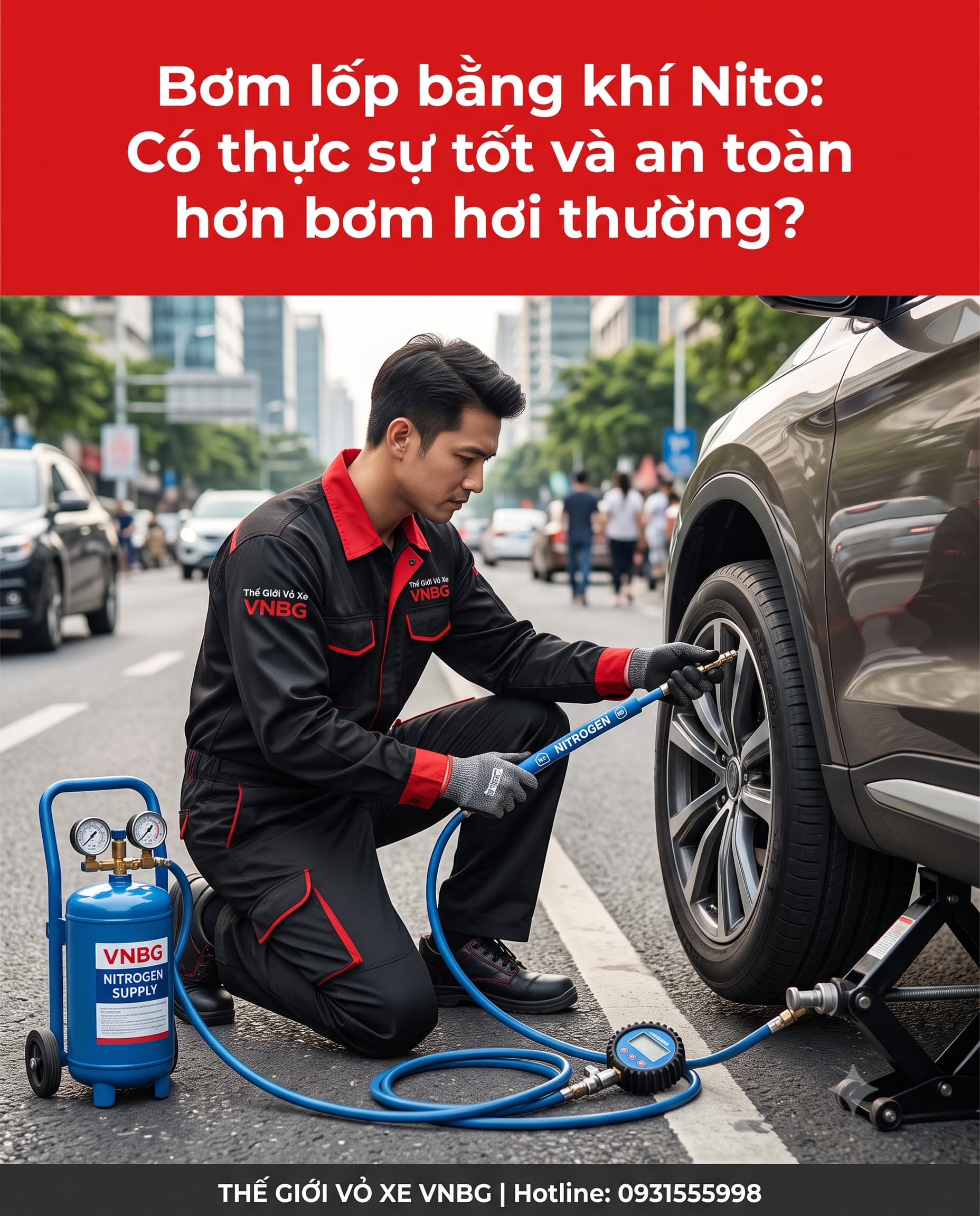 Bơm lốp bằng khí Nito Có thực sự tốt và an toàn hơn bơm hơi thường? 1 Bơm lốp bằng khí Nito Có thực sự tốt và an toàn hơn bơm hơi thường?