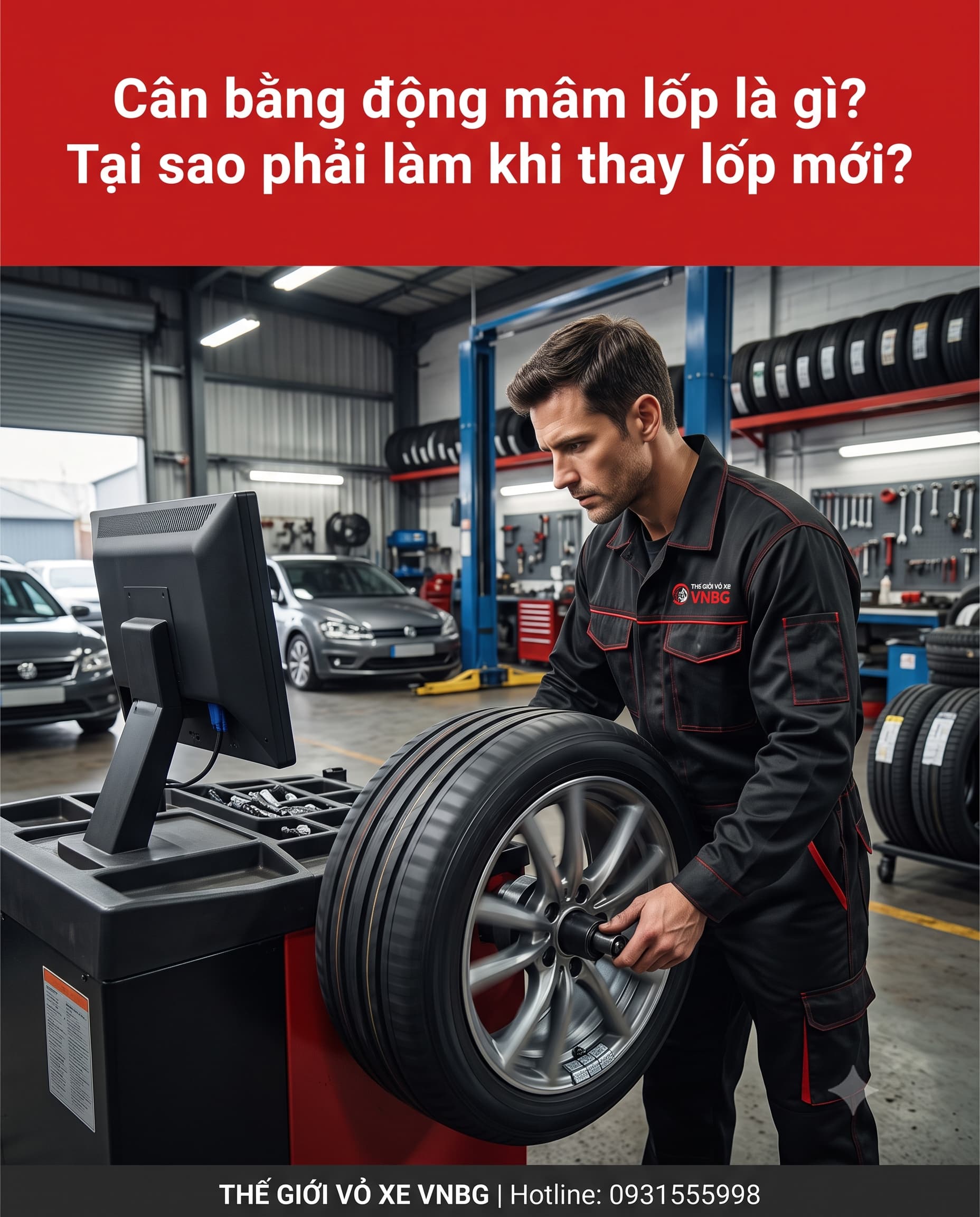 Cân bằng động mâm lốp là gì? Tại sao phải làm khi thay lốp mới? 1 Cân bằng động mâm lốp là gì? Tại sao phải làm khi thay lốp mới?