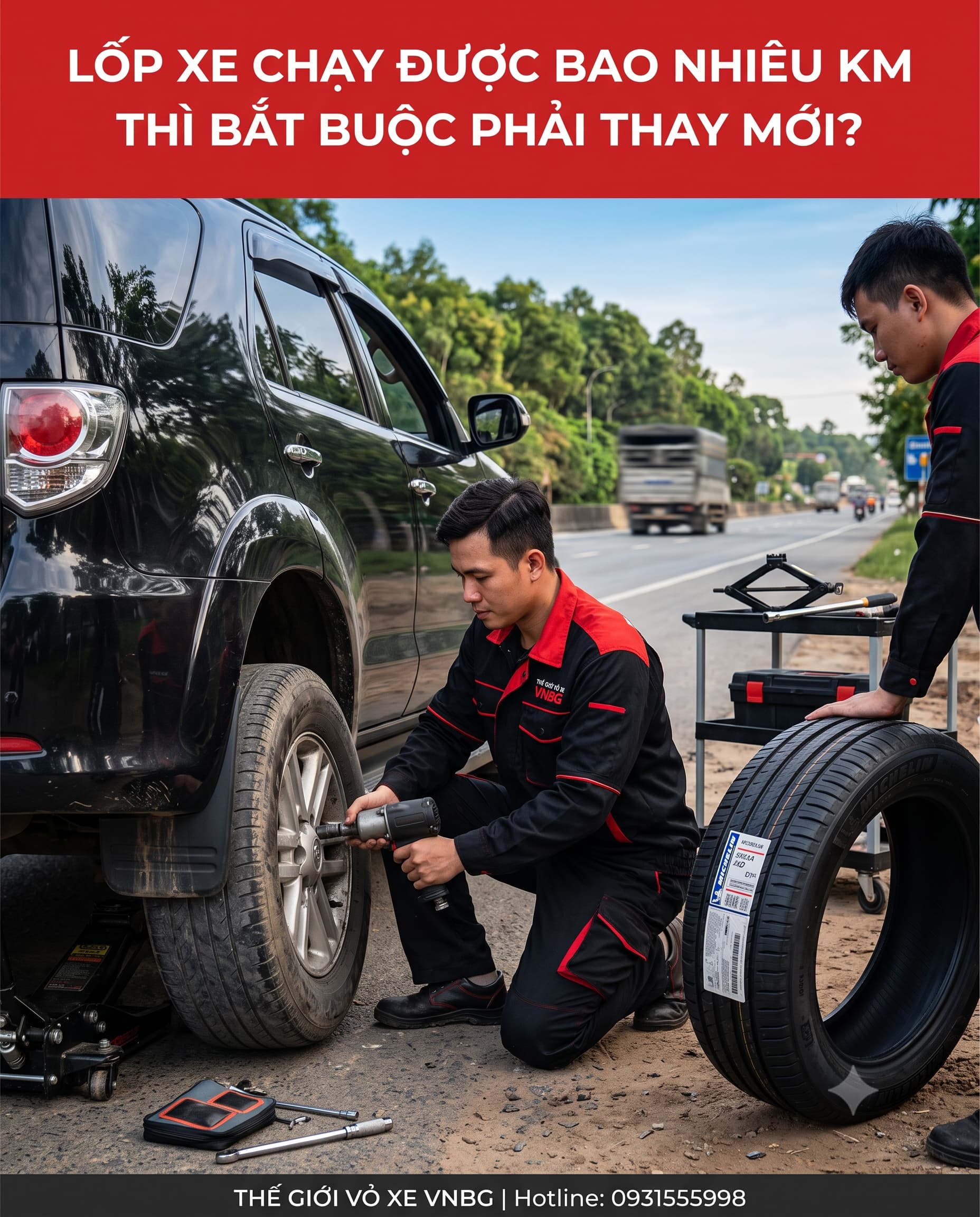 Lốp xe chạy được bao nhiêu km thì bắt buộc phải thay mới? 1 Lốp xe chạy được bao nhiêu km thì bắt buộc phải thay mới?