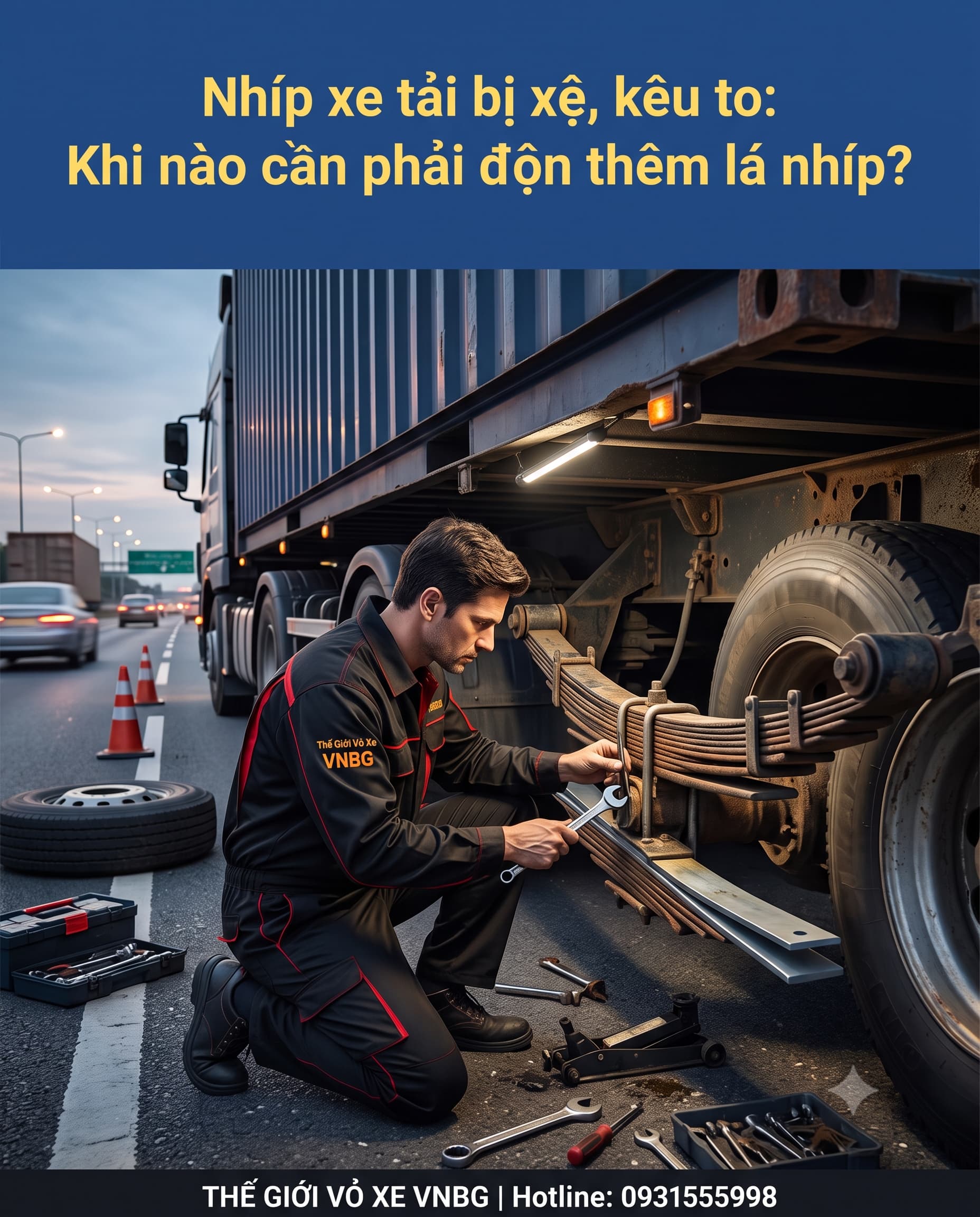 Nhíp xe tải bị xệ, kêu to Khi nào cần phải độn thêm lá nhíp? 1 Nhíp xe tải bị xệ, kêu to Khi nào cần phải độn thêm lá nhíp?