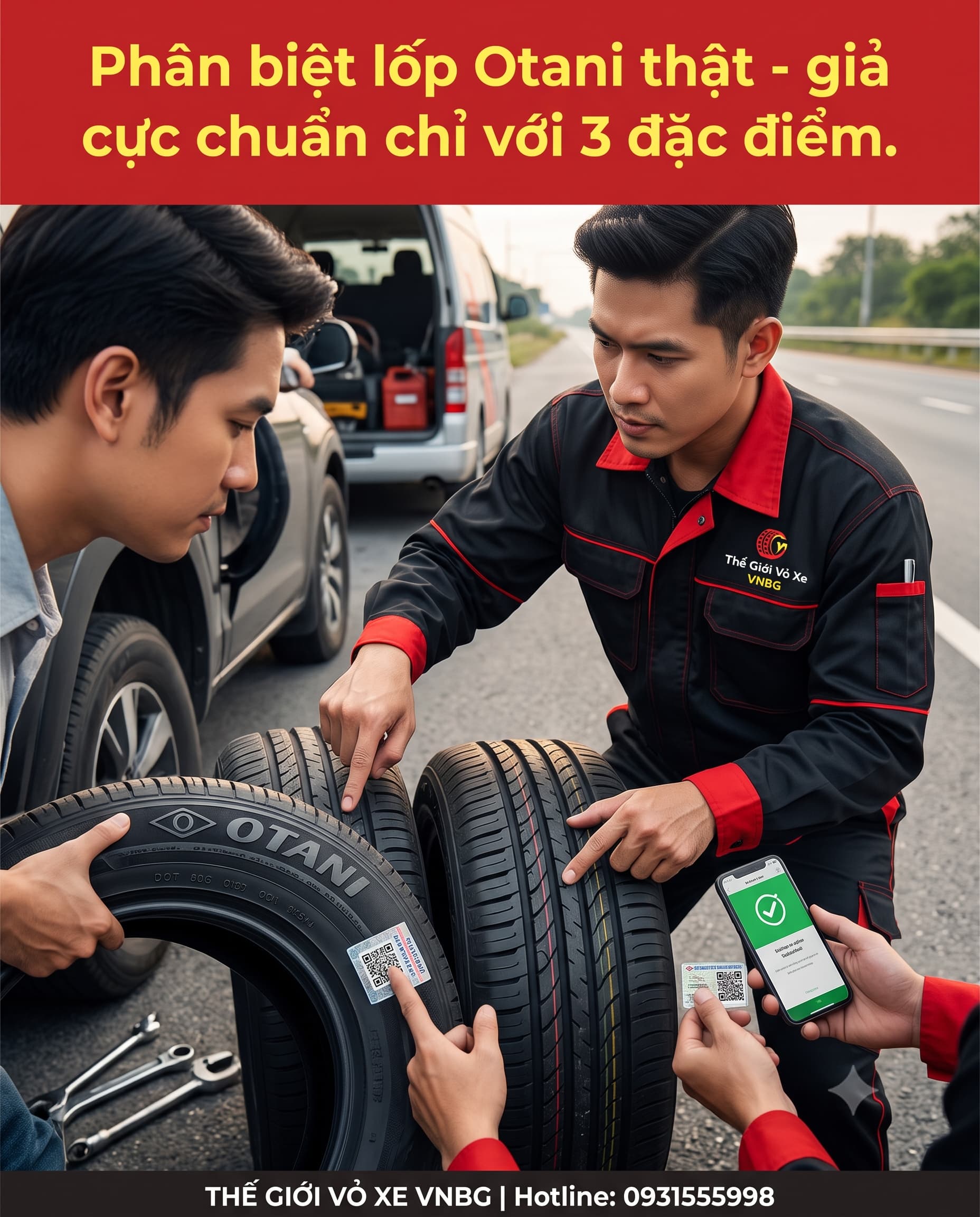 Phân biệt lốp Otani thật - giả cực chuẩn chỉ với 3 đặc điểm 1 Phân biệt lốp Otani thật - giả cực chuẩn chỉ với 3 đặc điểm