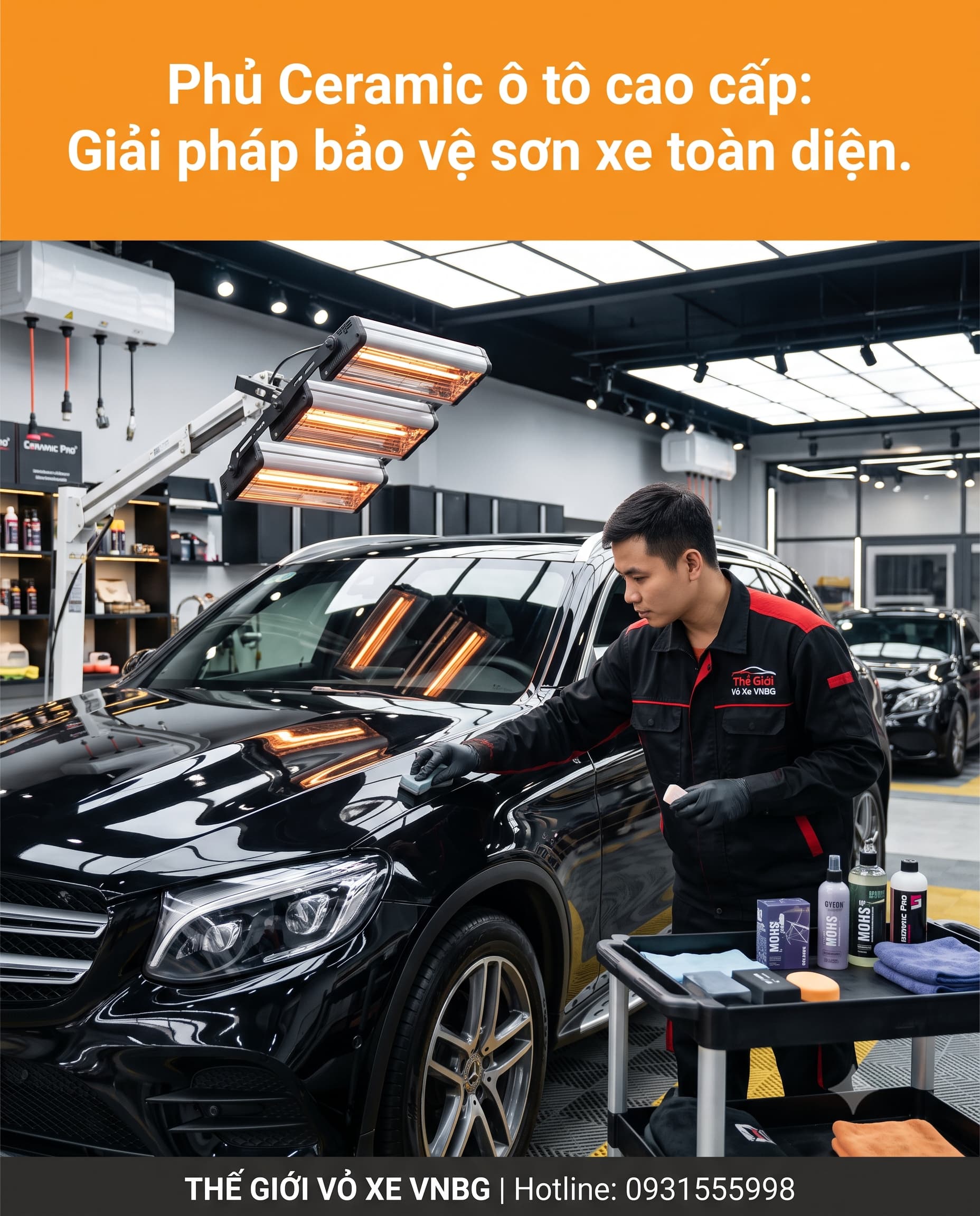 Phủ Ceramic ô tô cao cấp Giải pháp bảo vệ sơn xe toàn diện. 1 Phủ Ceramic ô tô cao cấp Giải pháp bảo vệ sơn xe toàn diện.