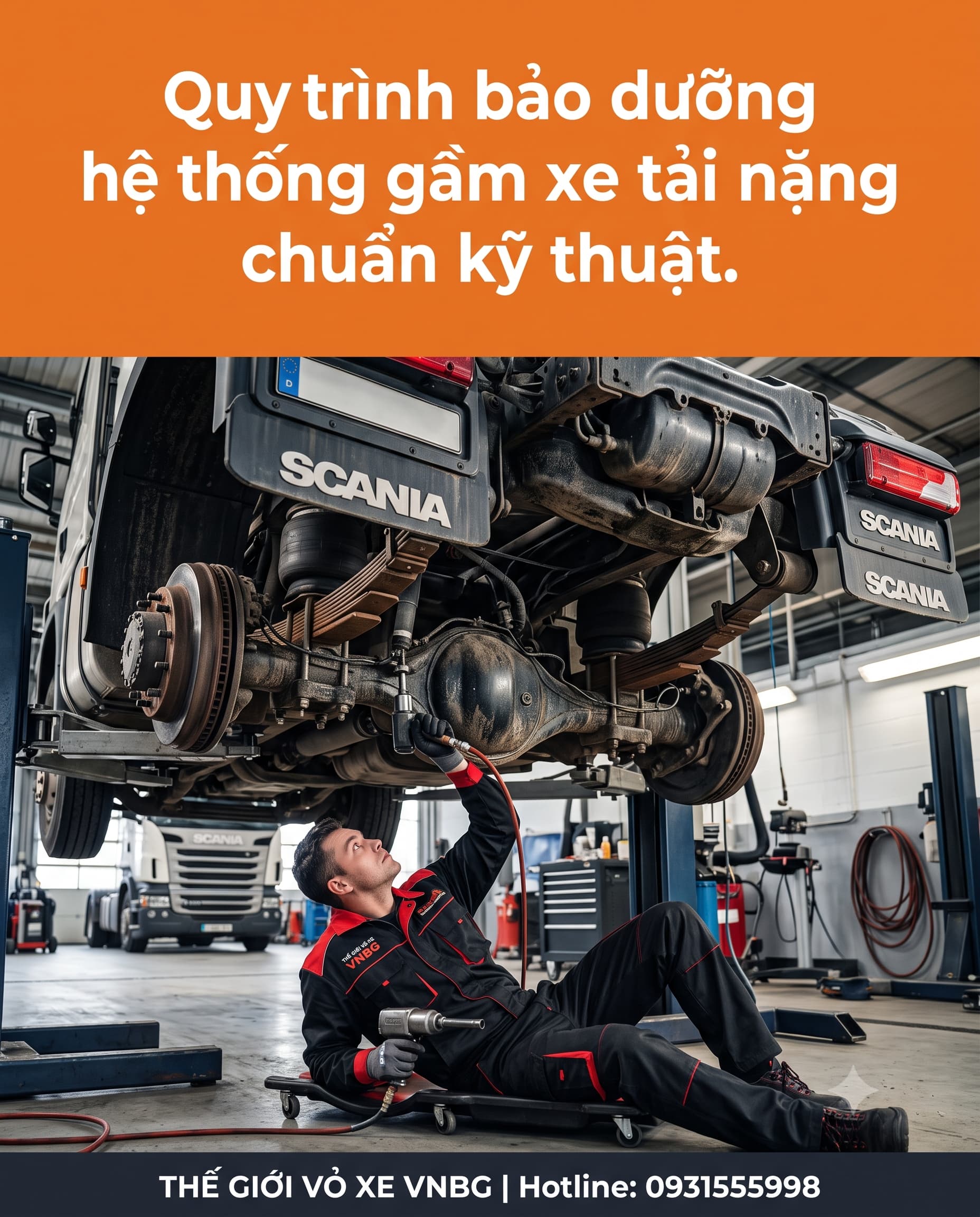 Quy trình bảo dưỡng hệ thống gầm xe tải nặng chuẩn kỹ thuật 1 Quy trình bảo dưỡng hệ thống gầm xe tải nặng chuẩn kỹ thuật