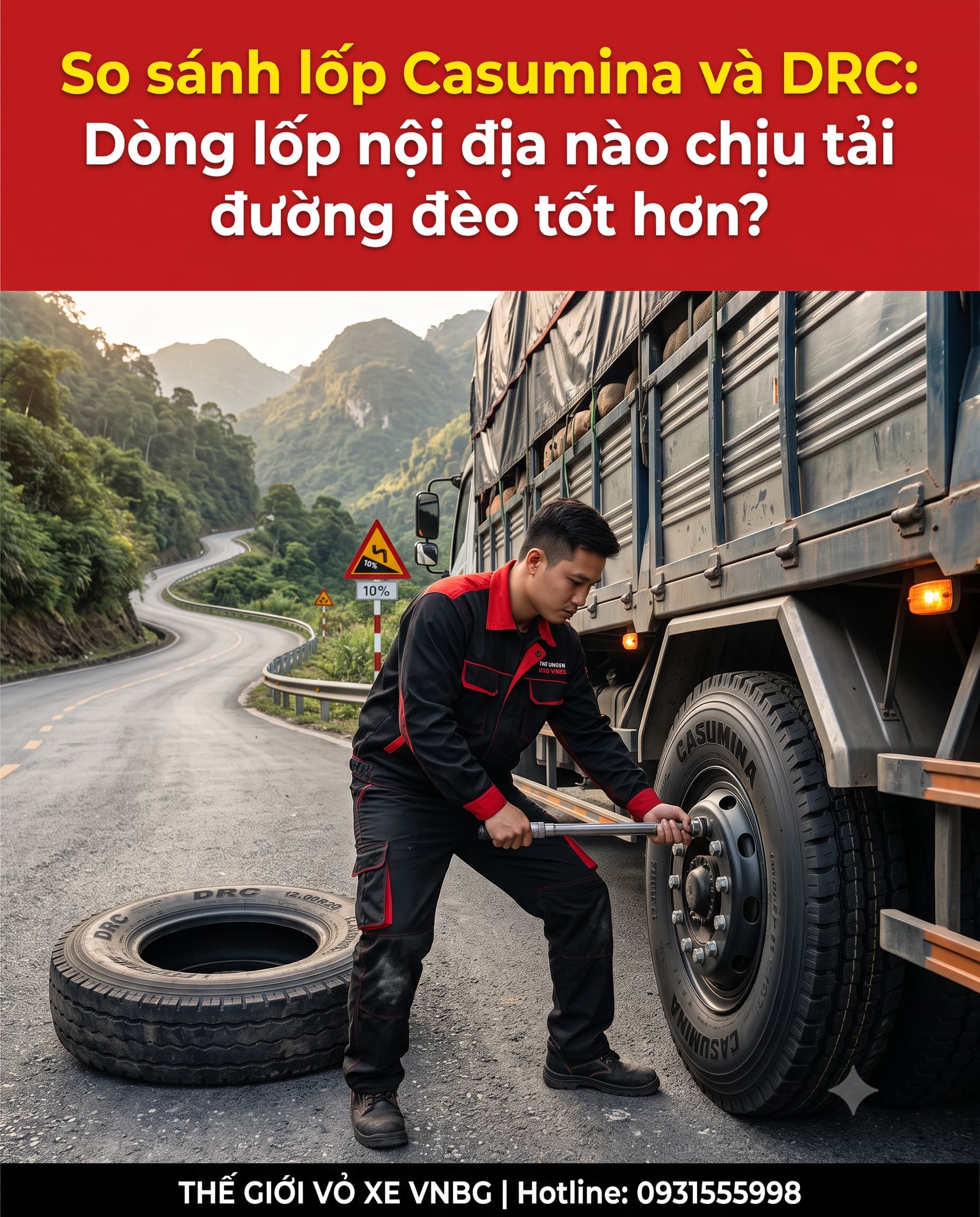 So sánh lốp Casumina và DRC Dòng lốp nội địa nào chịu tải đường đèo tốt hơn? 1 So sánh lốp Casumina và DRC Dòng lốp nội địa nào chịu tải đường đèo tốt hơn?