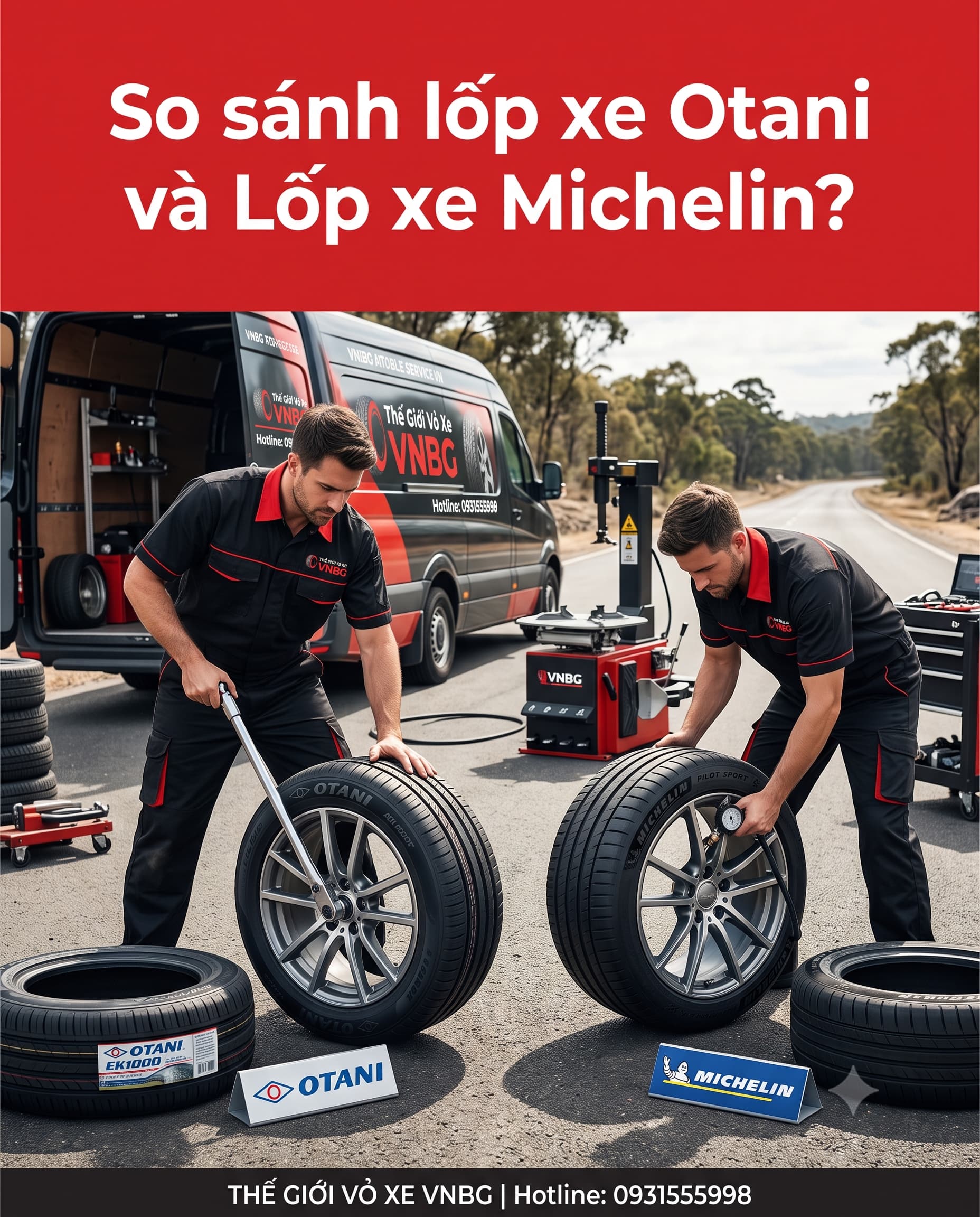 So sánh lốp xe Otani và Lốp xe Michelin?