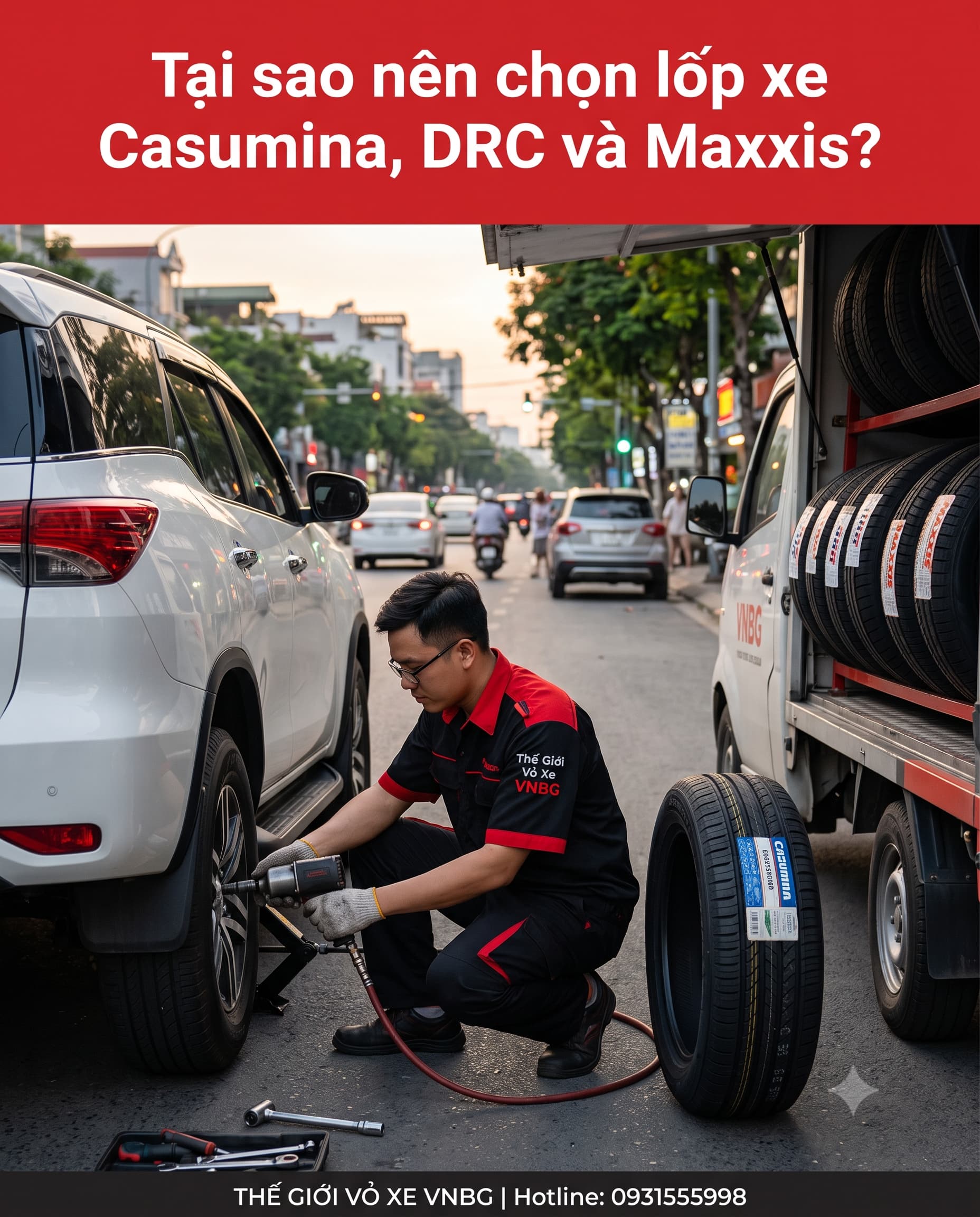 Tại sao nên chọn lốp xe Casumina, DRC và Maxxis?