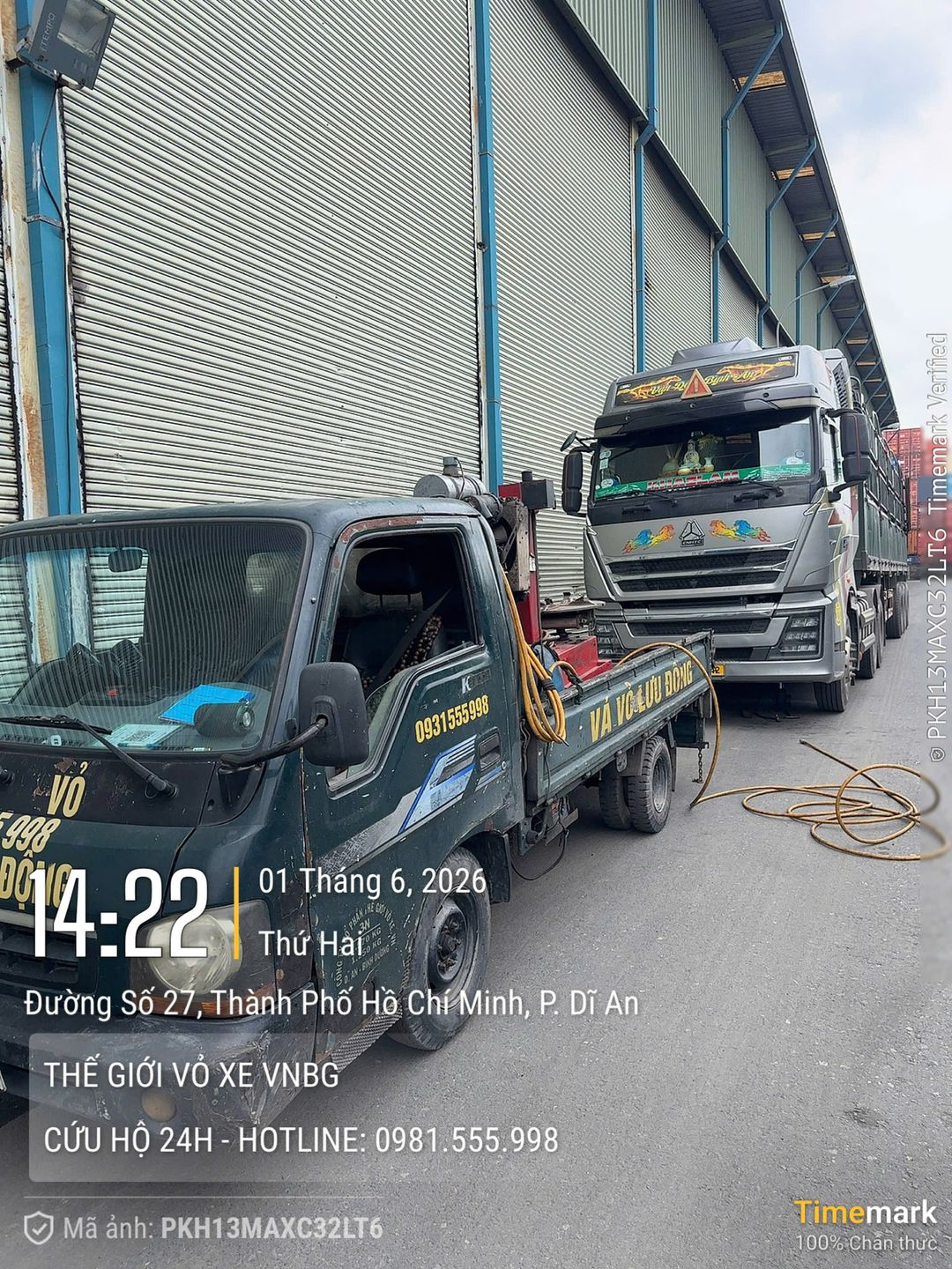 Cứu hộ xe lưu động động tại khu công nghiệp sóng thần 3 Cứu hộ xe lưu động động tại khu công nghiệp sóng thần - Hình ảnh thực tế tại xưởng VNBG