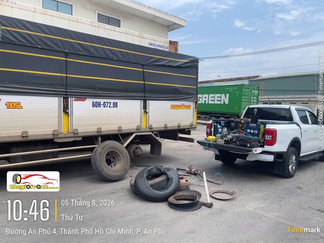 Thay má phanh (bố thắng) xe tải Kinh nghiệm chọn loại chịu tải cao. - Hình ảnh thực tế tại xưởng VNBG
