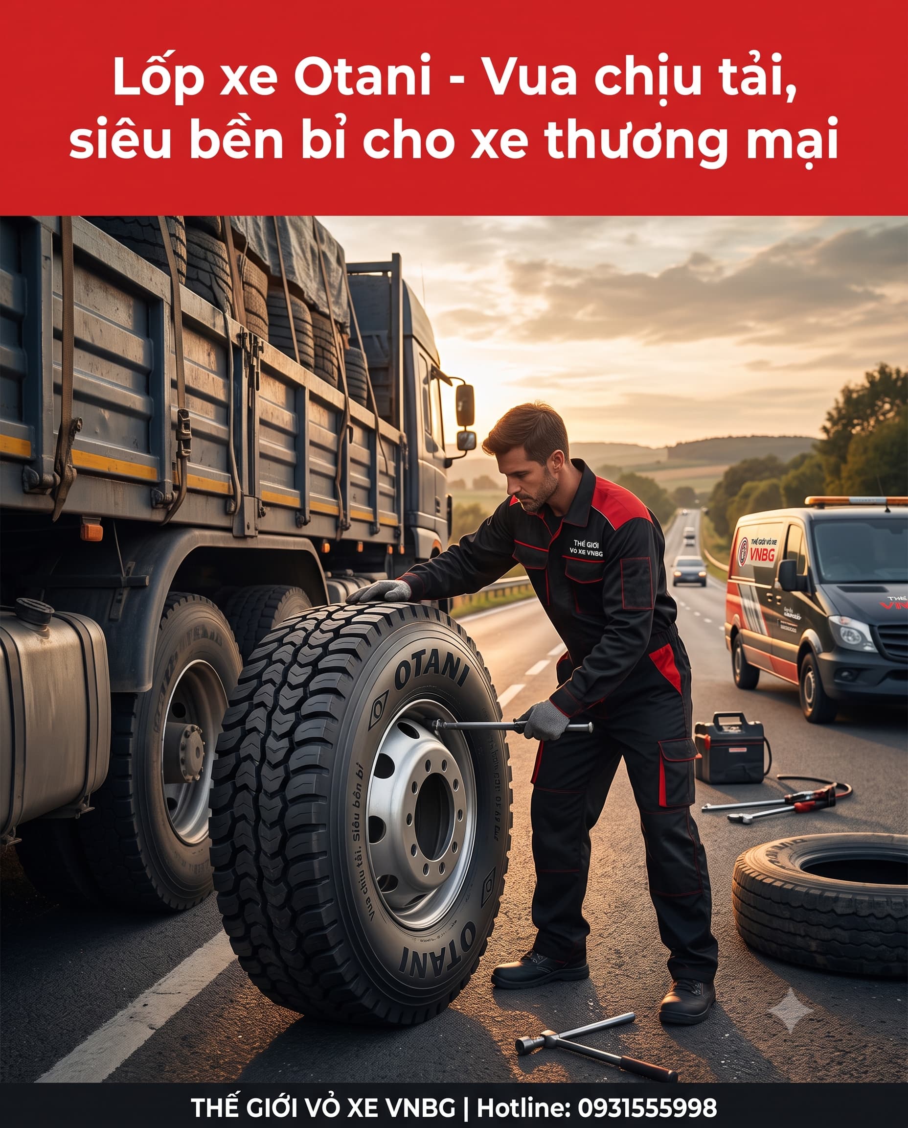 Lốp xe Otani - Vua chịu tải, siêu bền bỉ cho xe thương mại