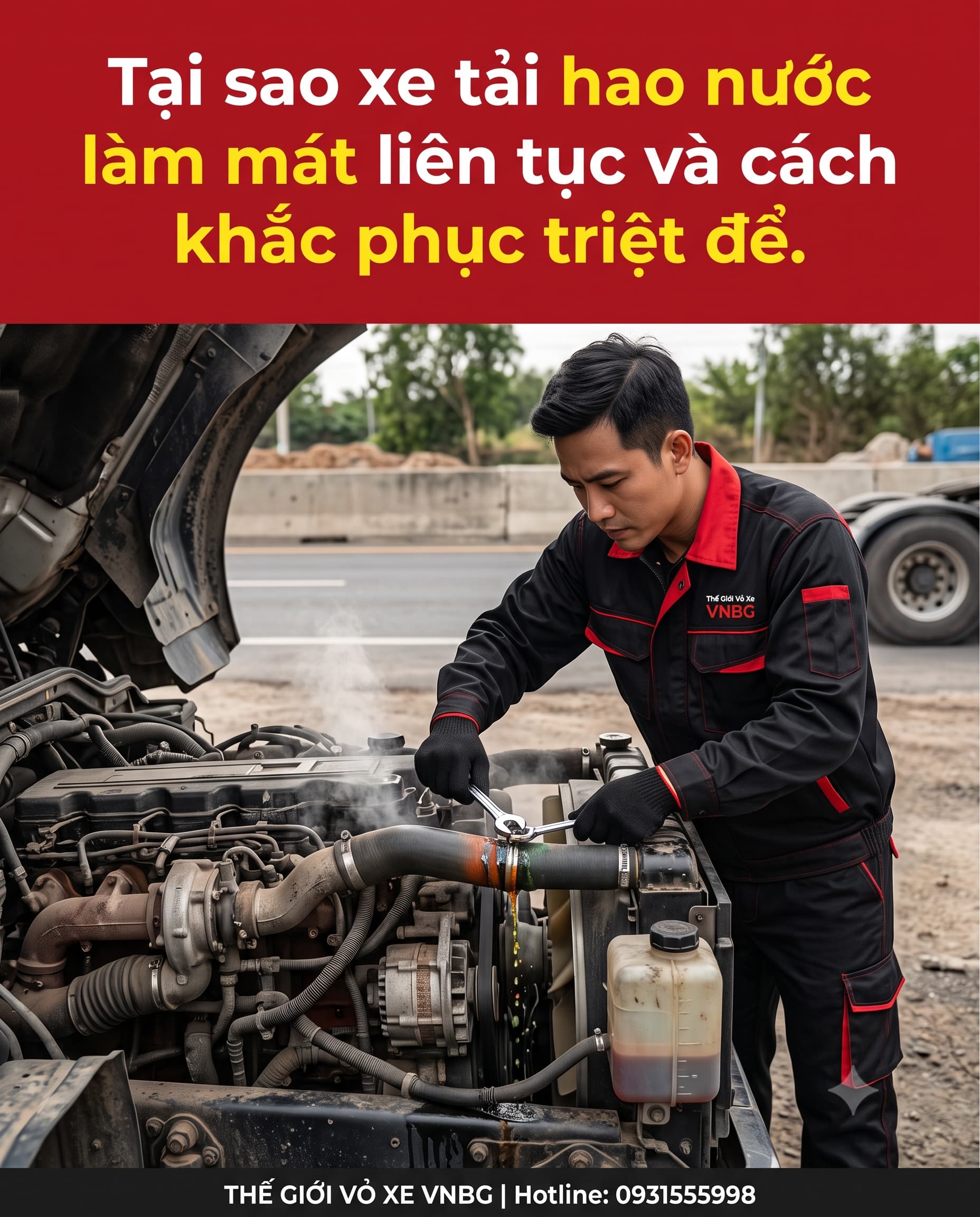 Tại sao xe tải hao nước làm mát liên tục và cách khắc phục triệt để. 1 Tại sao xe tải hao nước làm mát liên tục và cách khắc phục triệt để.
